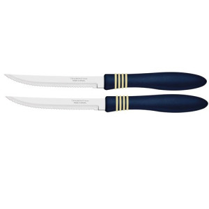 Tramontina μαχαίρι μπλε με λευκή ρίγα 2τεμ Κύκλωψ - 1