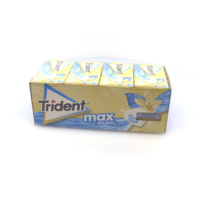 Trident max splash τσίχλες με βανίλια & μέντα 16x22gr