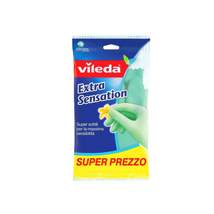 Vileda extra sensation γάντια καθαριότητας πλαστικά medium Vileda - 1