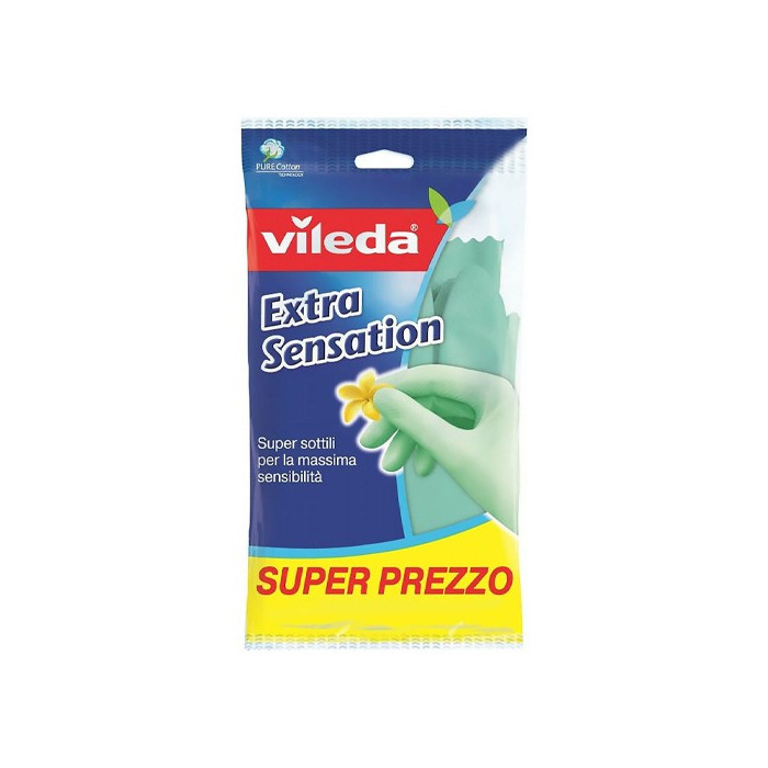 Vileda extra sensation γάντια καθαριότητας πλαστικά small Vileda - 1