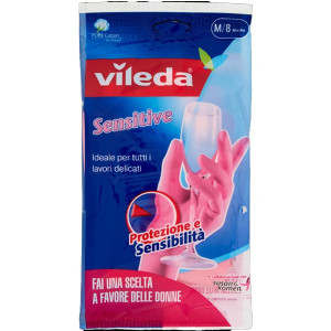 Vileda sensitive γάντια οικιακής χρήσης πλαστικά medium Vileda - 1