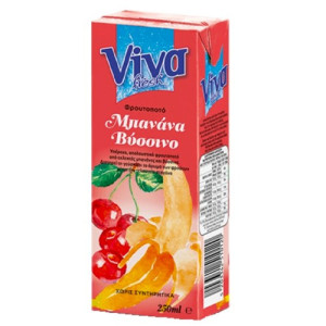 Viva χυμός με μπανάνα & βύσσινο 250ml Viva - 1