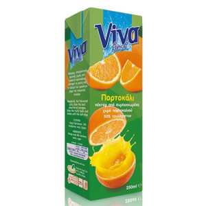 Viva χυμός με πορτοκάλι νεκταρ 250ml Viva - 1