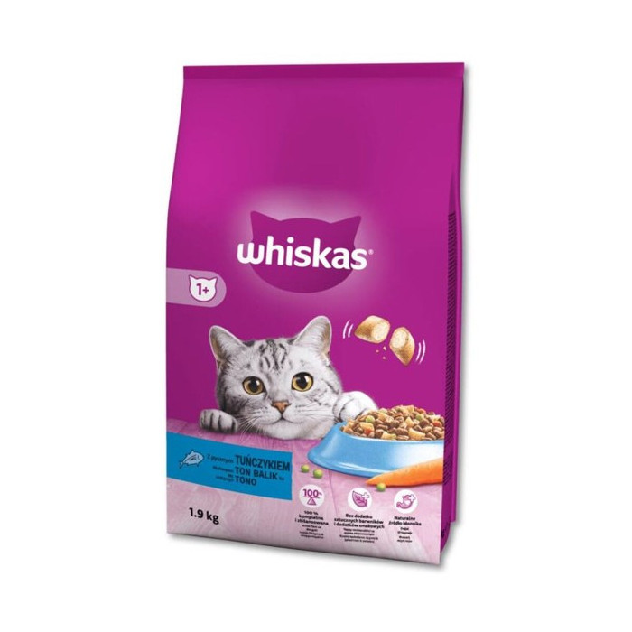 Whiskas γατοτροφή adult κροκέτα με τόνο 1,9kg