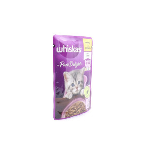 Whiskas γατοτροφή junior pure delight κοτόπουλο 85gr