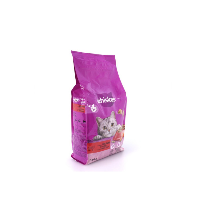 Whiskas γατοτροφή adult κροκέτα με μοσχάρι 1,9kg