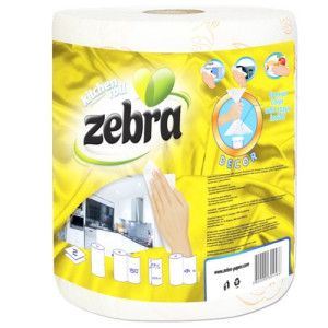 Zebra decor χαρτί κουζίνας 2φυλλο 300gr