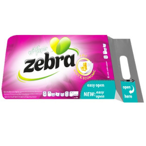 Zebra soft economic purple χαρτί υγείας 3φυλλο 8τεμ Zebra - 1