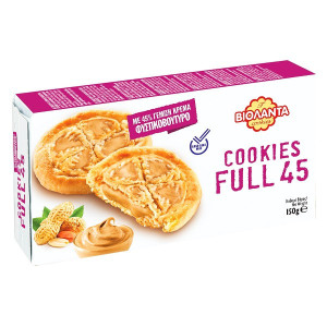 Βιολάντα μπισκότα cookies full 45 με φυστικοβούτυρο 150gr Βιολάντα - 1