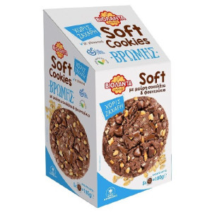 Βιολάντα μπισκότα soft cookies βρώμης χωρίς ζάχαρη με φουντούκια & σοκολάτα 180gr Βιολάντα - 1