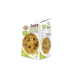 Βιολάντα μπισκότα soft cookies βρώμης χωρίς ζάχαρη με μαύρη σοκολάτα 180gr