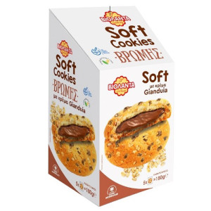 Βιολάντα μπισκότα soft cookies βρώμης χωρίς ζάχαρη με gianduia 180gr