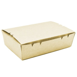 Κουτιά snack box kraft 15,3x10,2x4,3cm 75τεμ  - 1