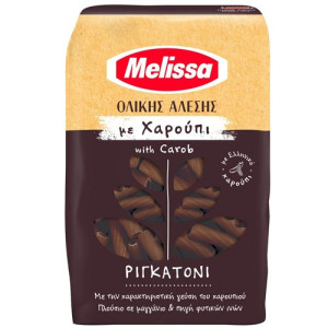 Melissa ριγκατόνι ολικής άλεσης με χαρούπι 400gr Melissa - 1