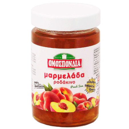 Ομοσπονδία μαρμελάδα ροδάκινο βάζο 360gr