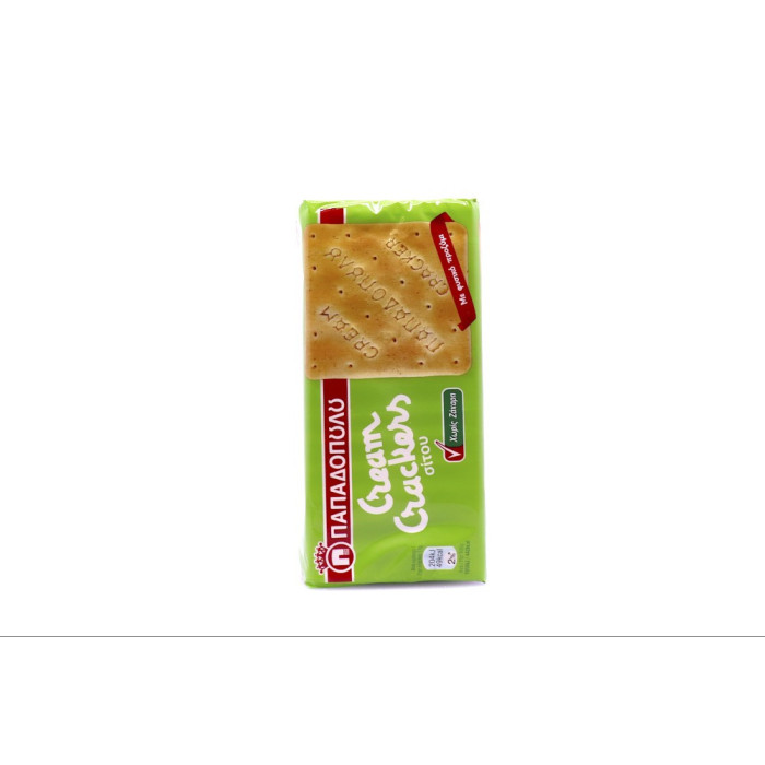 Παπαδοπούλου cream crackers χωρίς ζάχαρη 165gr