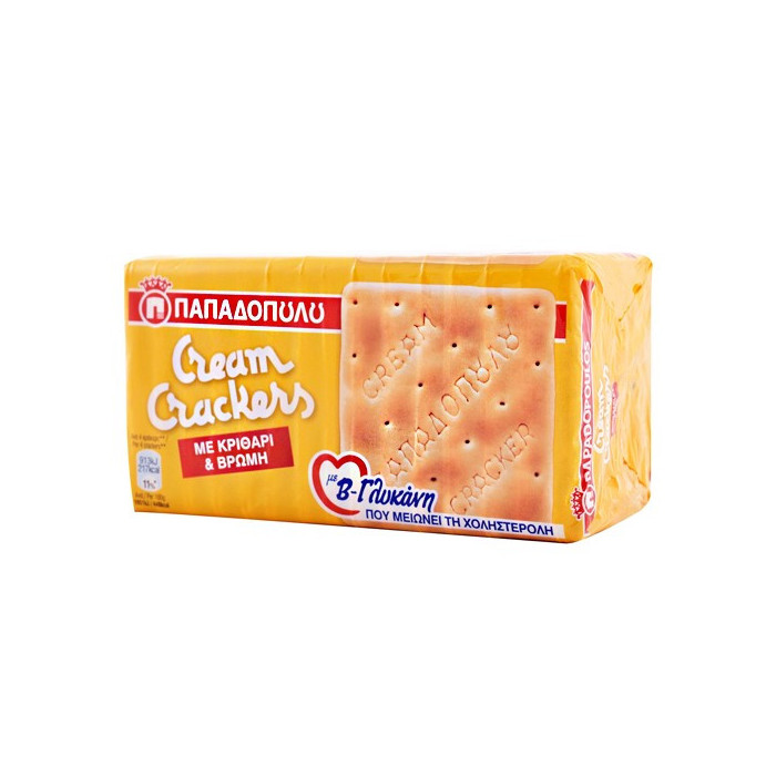 Παπαδοπούλου cream crackers με κριθάρι & βρώμη 185gr