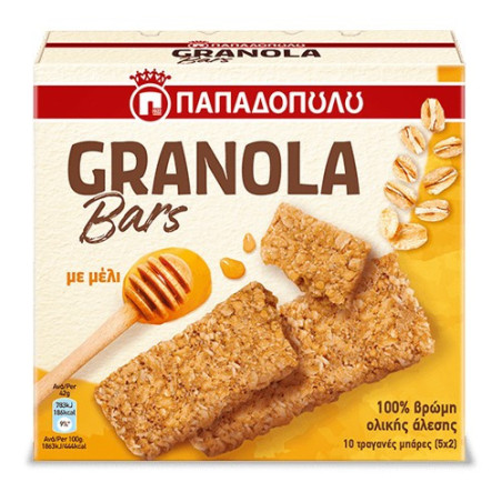 Παπαδοπουλου granola bars 5x42gr, μελι