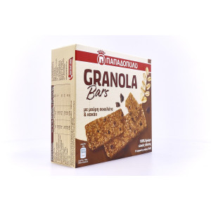 Παπαδοπούλου granola bars με μαύρη σοκολάτα & κακάο 5x42gr