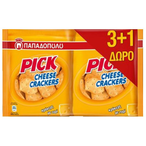 Παπαδοπούλου κρακεράκια mini pick crackers με κασέρι 4x45gr Παπαδοπούλου - 1