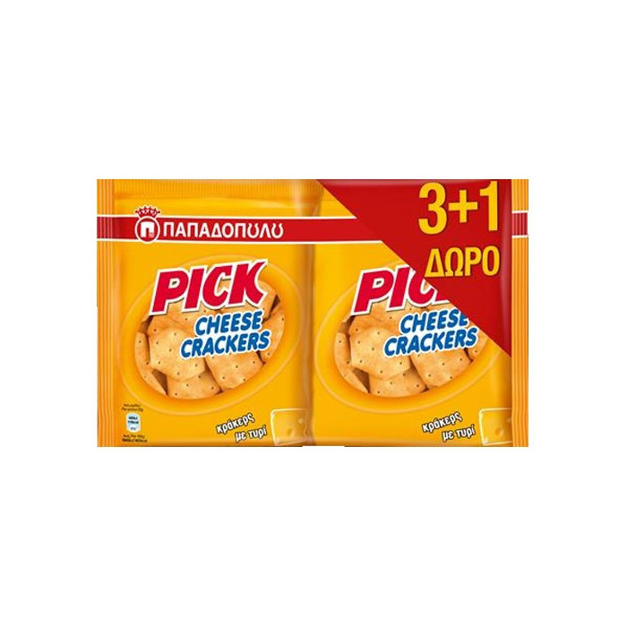 Παπαδοπούλου κρακεράκια mini pick crackers με κασέρι 4x45gr