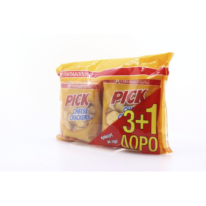 Παπαδοπούλου κρακεράκια mini pick crackers με κασέρι 4x45gr