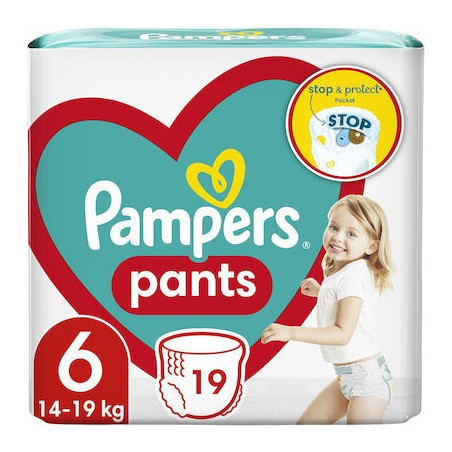 Pampers pants πάνες βρακάκι νο6 14-19kg 19τεμ