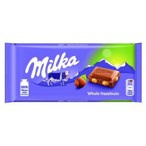 Milka σοκολάτα με ολόκληρα φουντούκια 100gr Milka - 1