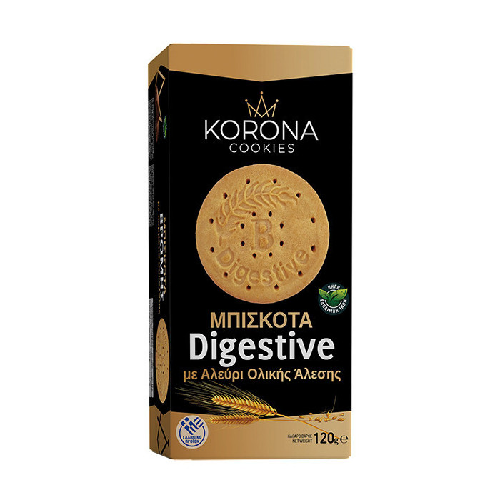 Korona μπισκότα digestive ολικής άλεσης 120gr Korona - 1