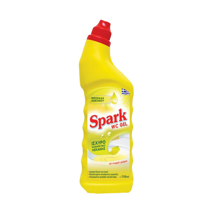 Spark wc υγρο τουαλετας 750ml κιτρινο/ενεργο χλωριο