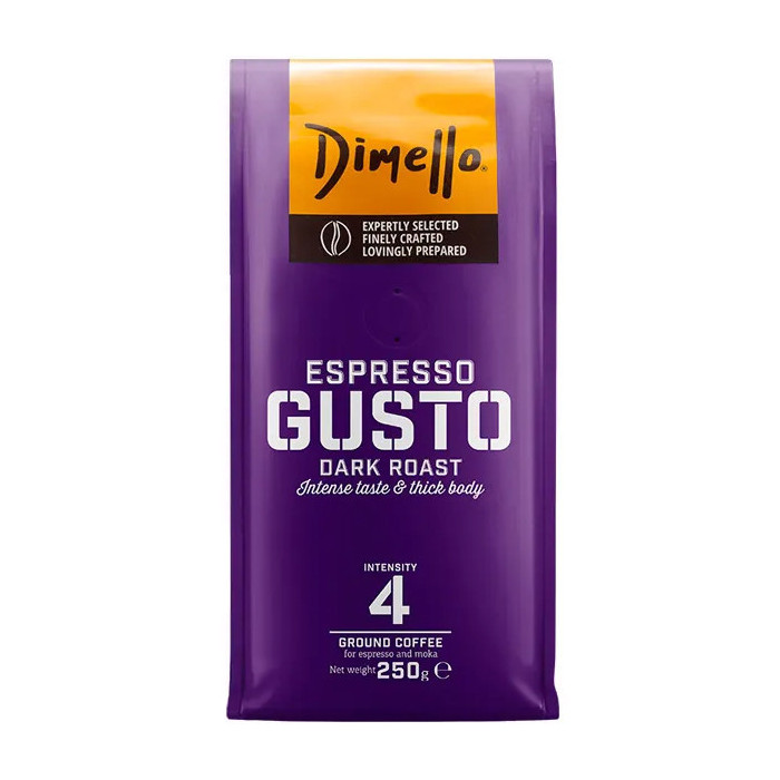 Dimello καφές espresso gusto dark roast αλεσμένος 250gr Dimello - 1