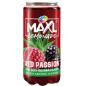 Maxr λεμονάδα red passion με αλόη, βατόμουρο & μαύρο μούρο 330ml  - 1