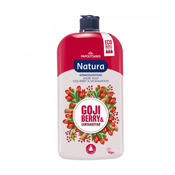 Papoutsanis natura κρεμ/νο αντ/κο 900ml gojiberry & σανδαλοξυλο  - 1