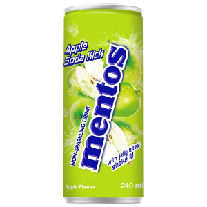 Mentos drink χωρίς ανθρακικό με μήλο και σόδα 240ml