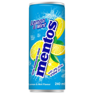 Mentos drink χωρίς ανθρακικό με λεμόνι και μέντα 240ml  - 1