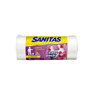 Sanitas σακούλες απορριμμάτων αρωματικές με χερούλια 46x50cm 24lt 30τεμ Sanitas - 1