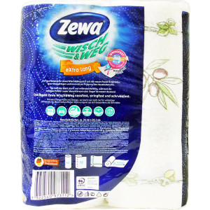 Zewa wisch & weg extra lang χαρτί κουζίνας 2φυλλο 2τεμ Zewa - 1