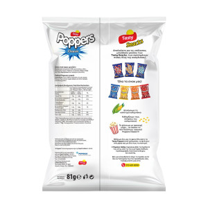 Tasty poppers ποπ κορν 81gr Tasty Snacks - 1