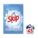 Skip σκόνη απορρυπαντικό πλυντηρίου ρούχων active clean 45μεζ 2,93kg