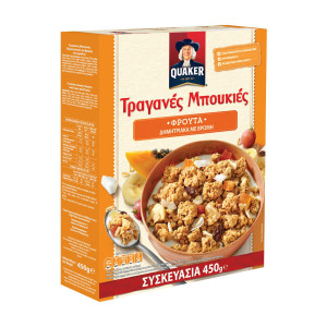 Quaker τραγανές μπουκιές με φρούτα 450gr