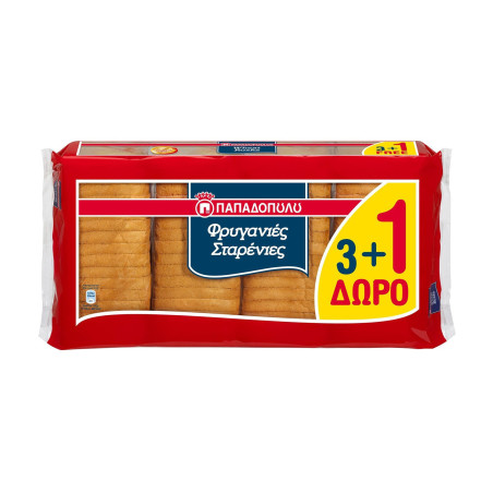 Παπαδοπούλου φρυγανιές σταρένιες 510gr