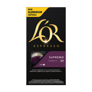 L'OR καφές espresso supremo σε κάψουλες συμβατές με μηχανή Nespresso 10x5,2gr L'or - 1