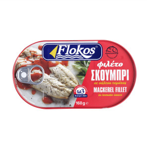 Flokos σκουμπρί φιλέτο σε σάλτσα ντομάτας 160gr