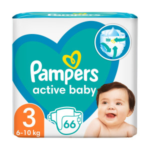 Pampers active baby No3 6-10kg 66τεμ Pampers - 1