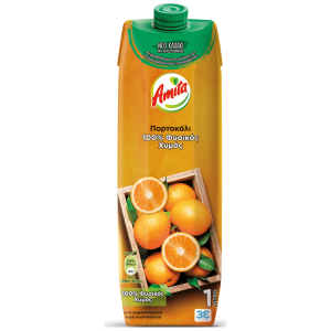 Amita 100% φυσικός χυμός με πορτοκάλι 1lt Amita - 1