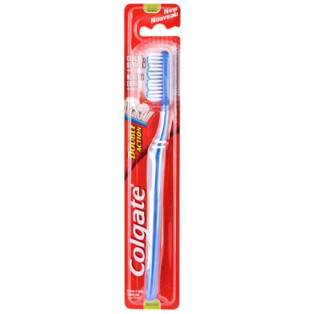 Colgate οδοντόβουρτσα double action μέτρια σε διάφορα χρώματα 1τεμ