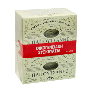 Παπουτσάνης φυτικό σαπούνι με ελαιόλαδο πράσινο 4x125gr Παπουτσάνης - 1