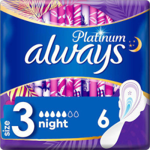 Always platinum ultra night σερβιέτες 6τεμ