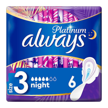 Always platinum ultra night σερβιέτες 6τεμ