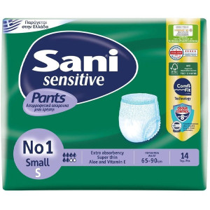 Sani sensitive pants βρακάκι ακράτειας No1 (S) 14τεμ